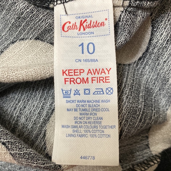 Cath Kidston Black and Tan Polka Dot Cotton Dress - Picture 5 of 8